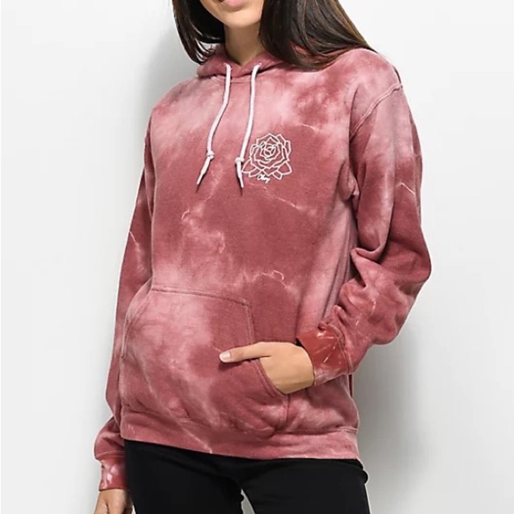 OBEY Mira Rosa Dusty Rose Tie Dye Hoodie